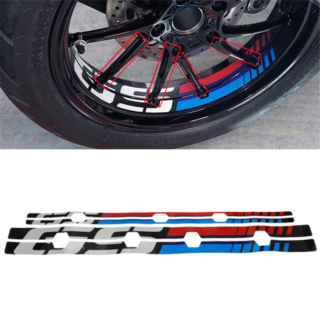 Motorcycle New Wheel Stickers Tire Sticker Wheel Frame Decals For BMW R1200GS LC R1250GS