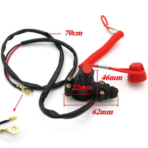 Motorcycle Engine Switch Tether Lanyard Emergency Kill Stop Handlebar Push Button for ATV Motorcycle Switches  Interruptor de