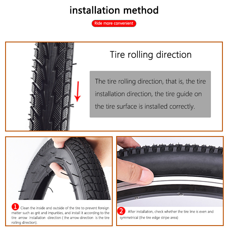 MTB Bicycle Tires 12/14/16/20/24/26/1.75/1.95/2.4 BMX Mountain Bike Bicycle Tire Anti Puncture Ultralight Outer Tire Accessories