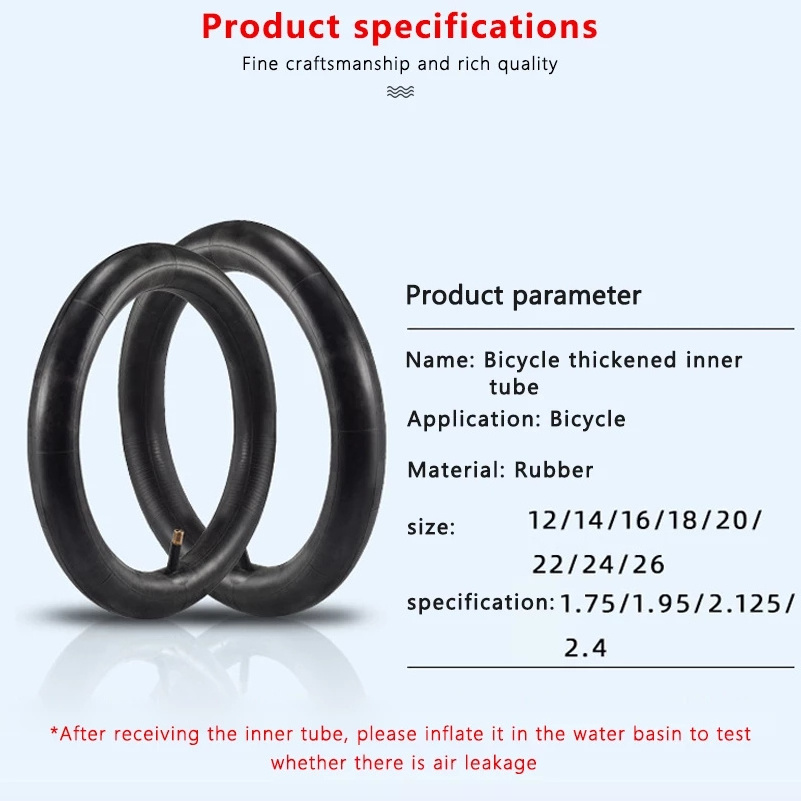 Bicycle Tires Bike Inner Tubes 16/18/20/24/26 inches Thicken Interior Tire Tube Anti Puncture Cycling Bike Tires Rubber Tube