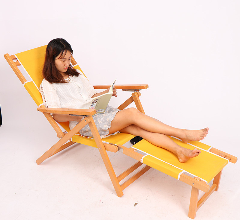 China Luxury Wooden Sunbeds Waterproof Foldable Portable Garden Hotel Tanning Pool Beach Side Outdoor Furniture Sun Loungers