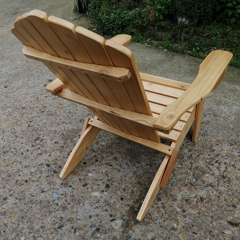 Manufacturer Wholesale All-Weather Classic Adirondack Chair Unfinished Natural Cedar Wood Outdoor Exterior Foldable Moon Style