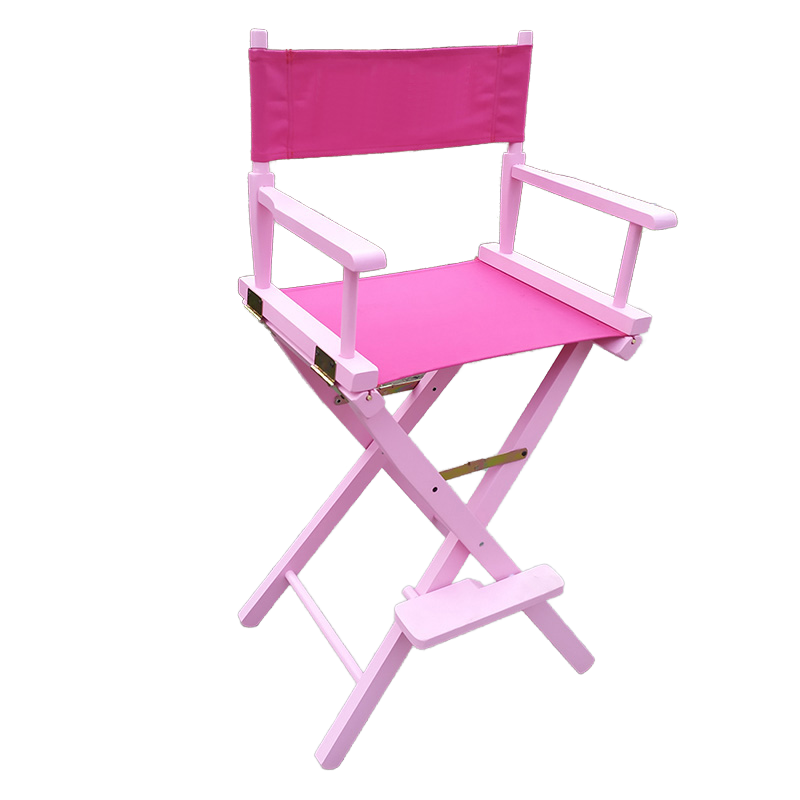 Manufacturer Customized Pink Foldable Makeup Chair Tall and Heavy Duty Luxury Wood Furniture for Barber and Salon Use