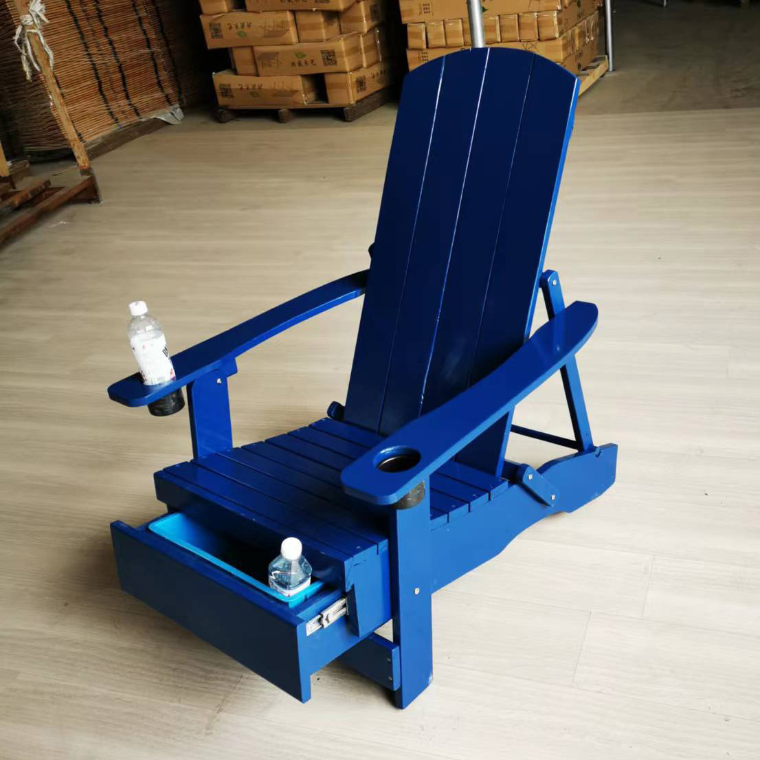 OEM Modern Adirondack Chair Foldable Wooden Cooler for Balcony Deck Beach Lawn Garden for Outdoor Leisure in US Exterior