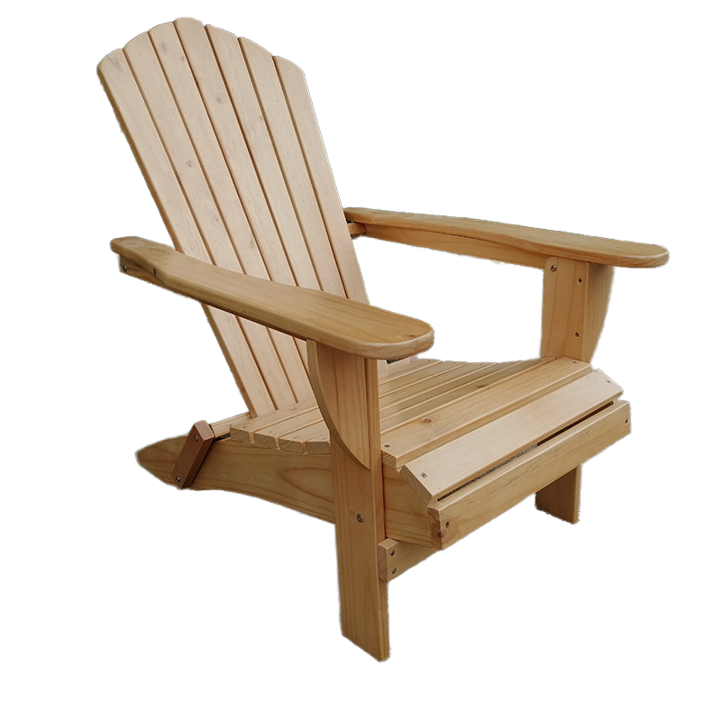 Manufacturer Wholesale All-Weather Classic Adirondack Chair Unfinished Natural Cedar Wood Outdoor Exterior Foldable Moon Style