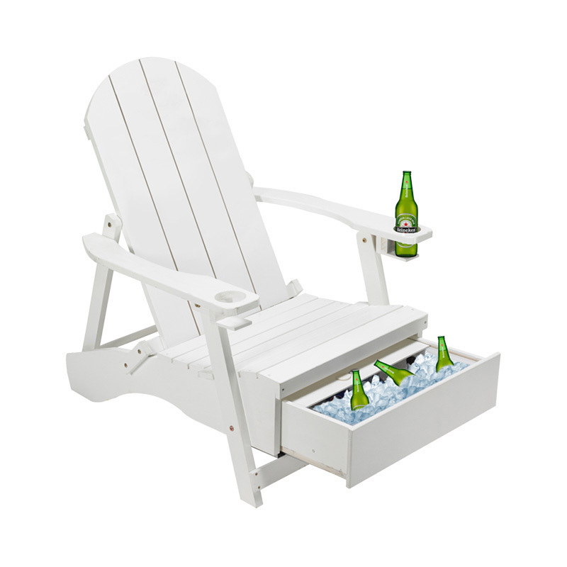 OEM Modern Adirondack Chair Foldable Wooden Cooler for Balcony Deck Beach Lawn Garden for Outdoor Leisure in US Exterior