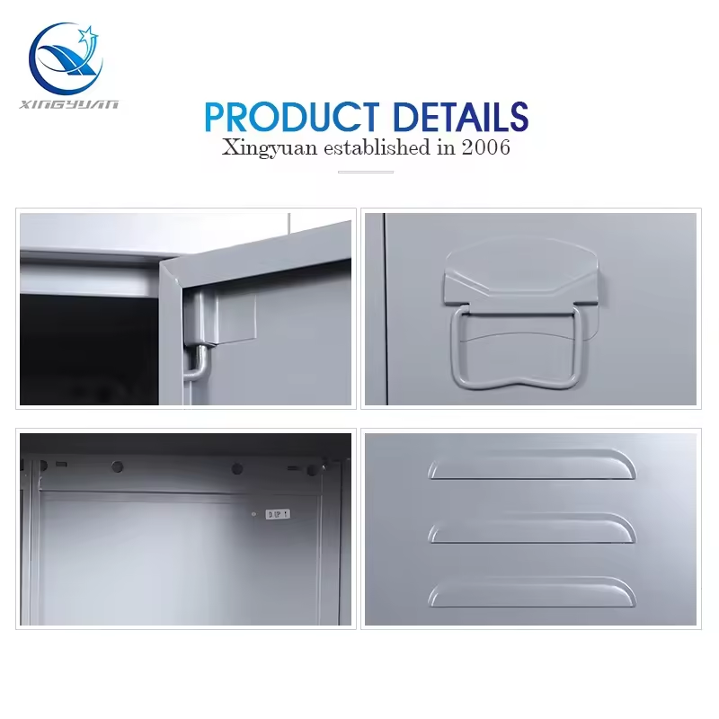 Xingyuan wholesale bedroom 2 door almirah storage wardrobe steel hanging clothes storage metal wardrobe closet cabinet