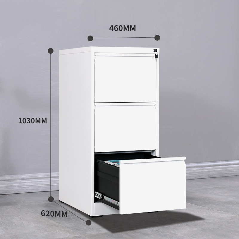 Modern Design Office Furniture 3 Drawer Metal Vertical Steel File Storage Cabinet