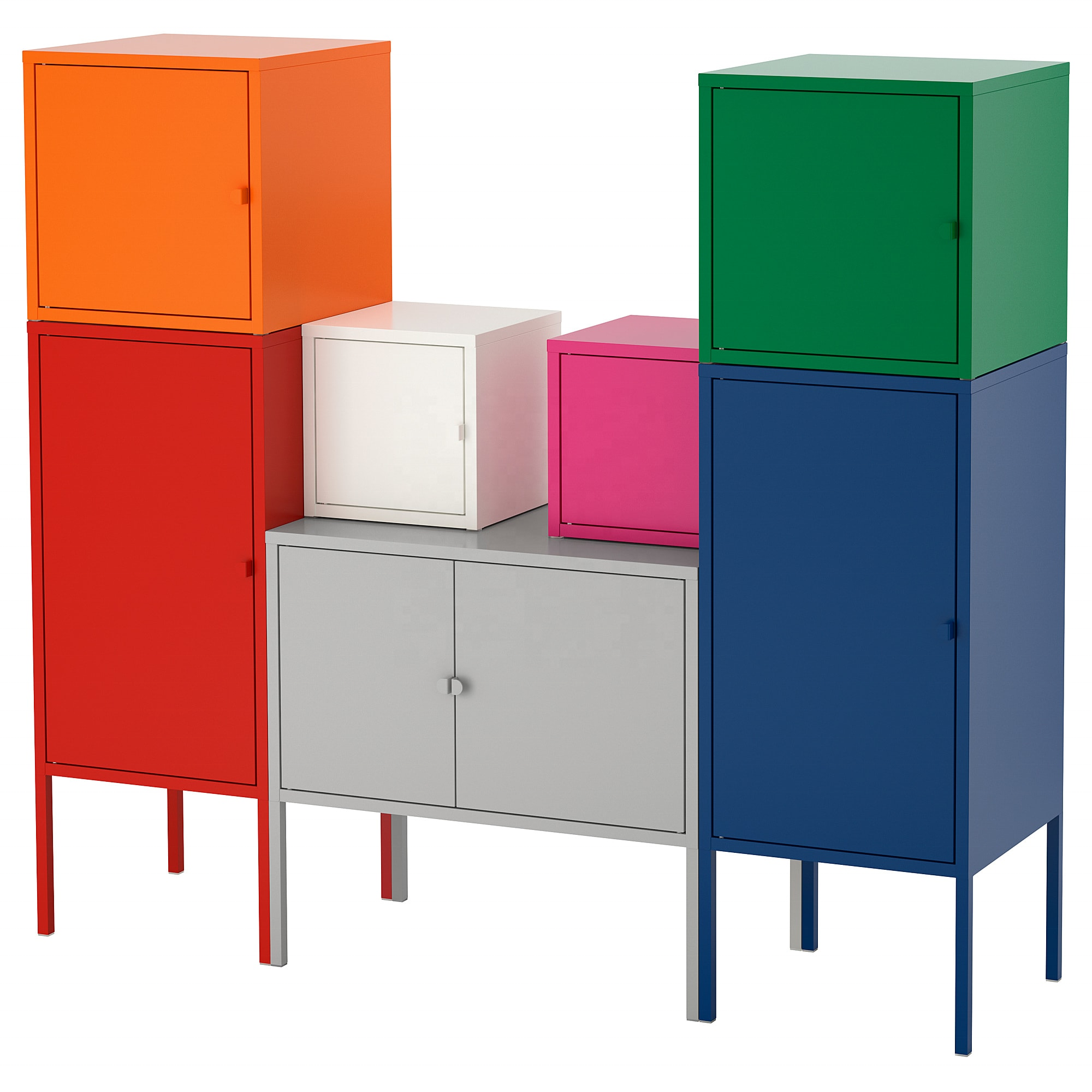 Customized colorful kids locker steel small mini locker with single ...