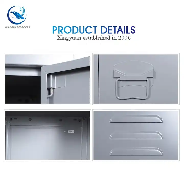 Xingyuan OEM steel wardrobe closet 2 door clothes cabinet with feet metal wardrobe