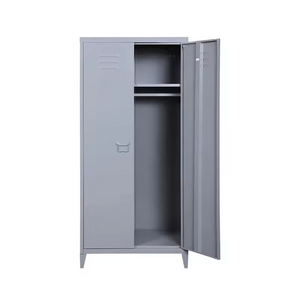 Xingyuan wholesale bedroom 2 door almirah storage wardrobe steel hanging clothes storage metal wardrobe closet cabinet