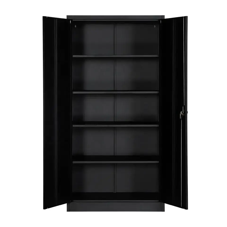 Xingyuan metal filing cabinet garage cabinet storage 2 door lockable with adjustable shelves metal steel storage cabinet