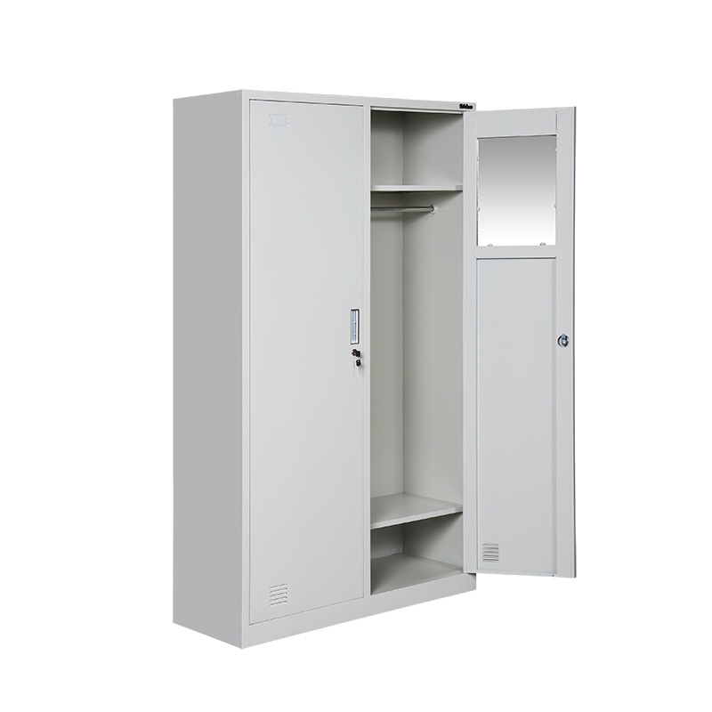 grey steel 4-door locker 2 door steel clothes cabinet metal closet wardrobe school lockers