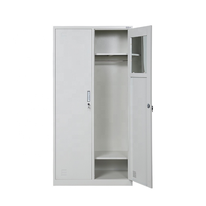 grey steel 4-door locker 2 door steel clothes cabinet metal closet wardrobe school lockers