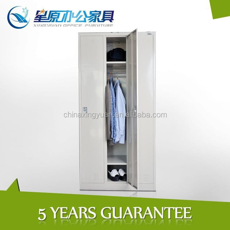 modern 3door I shape metal clothes organizer closet wardrobe