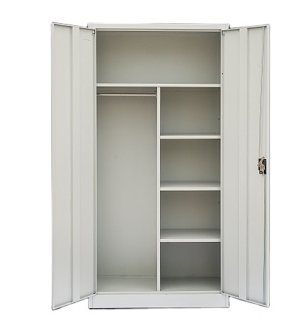 Xingyuan wholesale 2 door steel wardrobe cabinet bedroom closet almirah wardrobe metal wardrobe