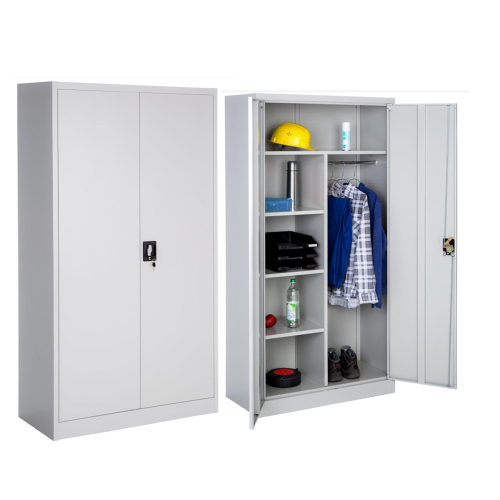 Xingyuan wholesale 2 door steel wardrobe cabinet bedroom closet almirah wardrobe metal wardrobe