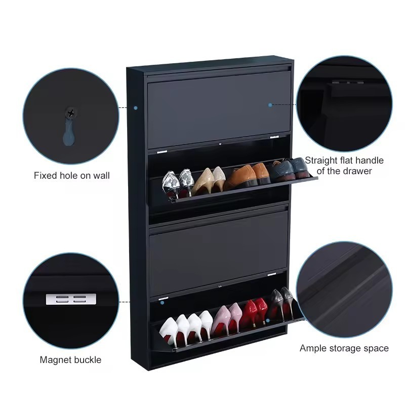 Xingyuan living room furniture shoe rack cabinet metal shoe storage cabinet steel shoes cabinet