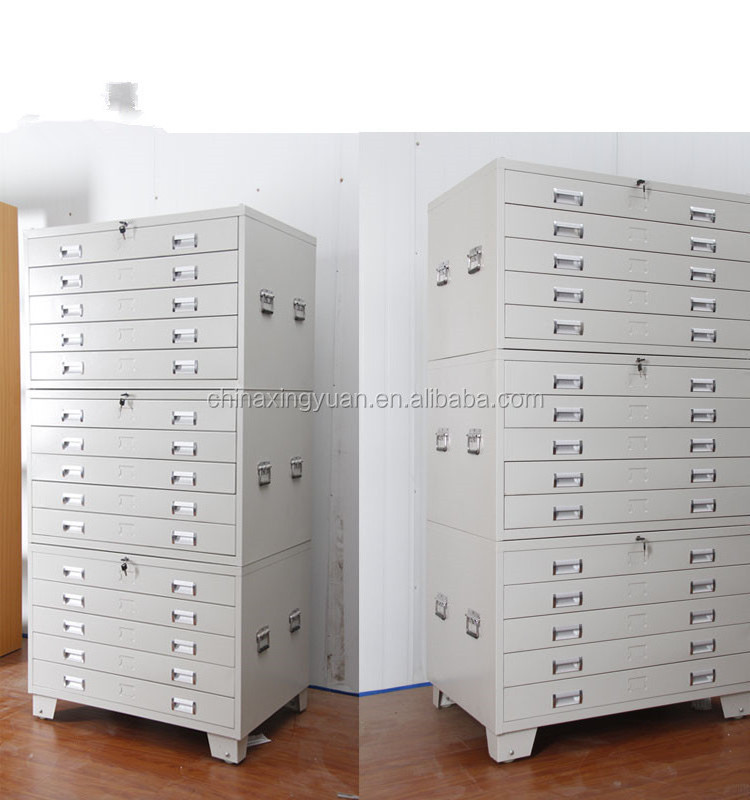 Luoyang Factory Supply A0/A1 Paper Storage Cabinet Drawing Flat File Cabinet Office Metal Map File Cabinet