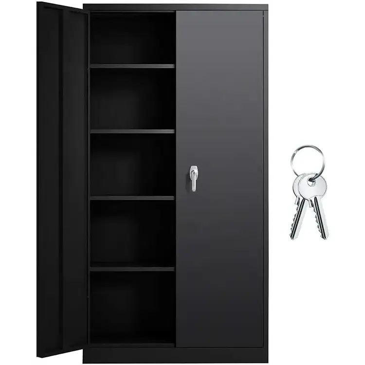 Xingyuan metal filing cabinet garage cabinet storage 2 door lockable with adjustable shelves metal steel storage cabinet