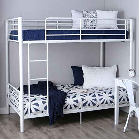 Flat packing adult bunk bed 2 tier metal frame bed with mattress