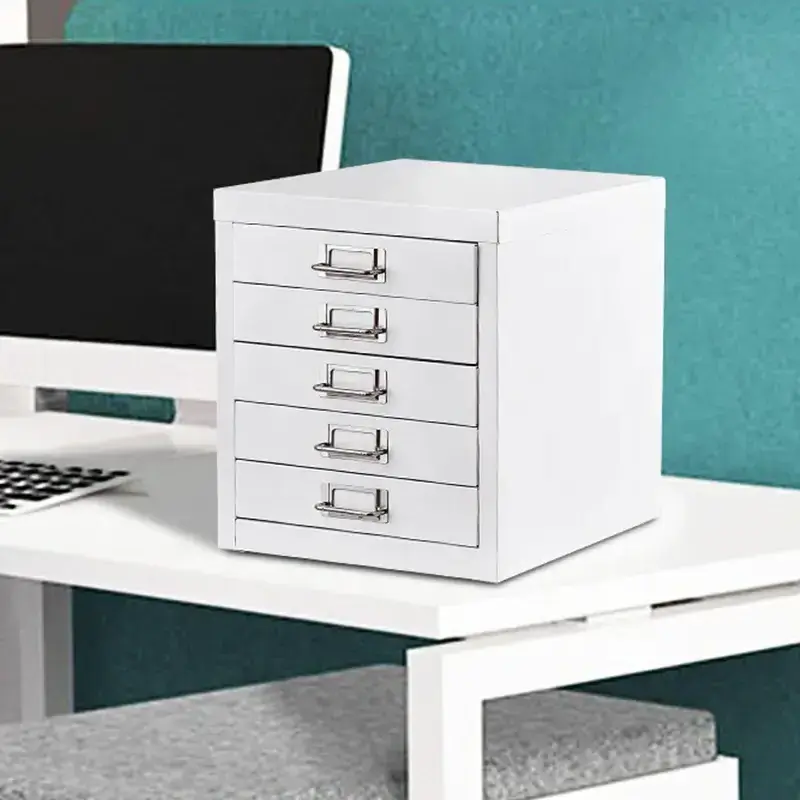 Xingyuan Colorful Desktop 5 Drawer Organizer Small Vertical Multi-drawers Metal Storage Cabinet