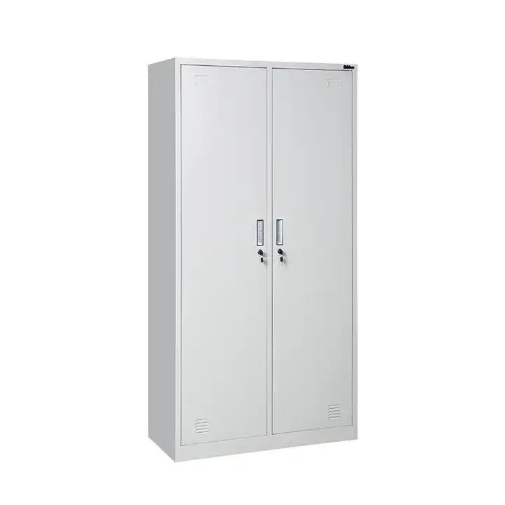 Xingyuan wholesale 2 door wardrobe closet steel wardrobe with mirror metal wardrobe