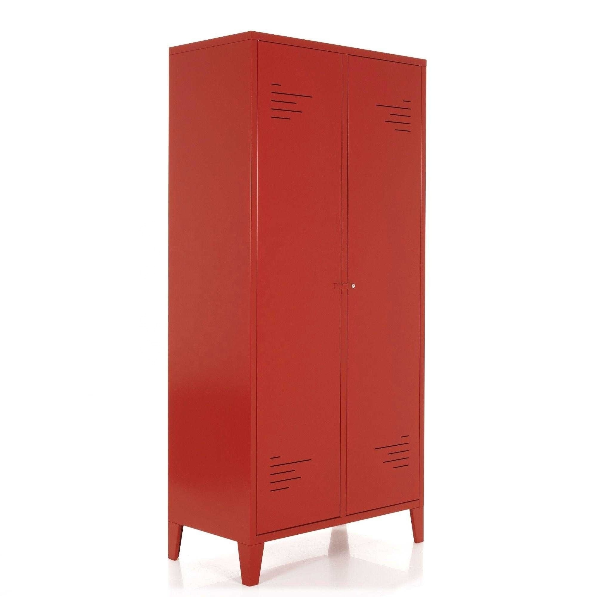 Two door steel wardrobe with safe locker inside for Indian