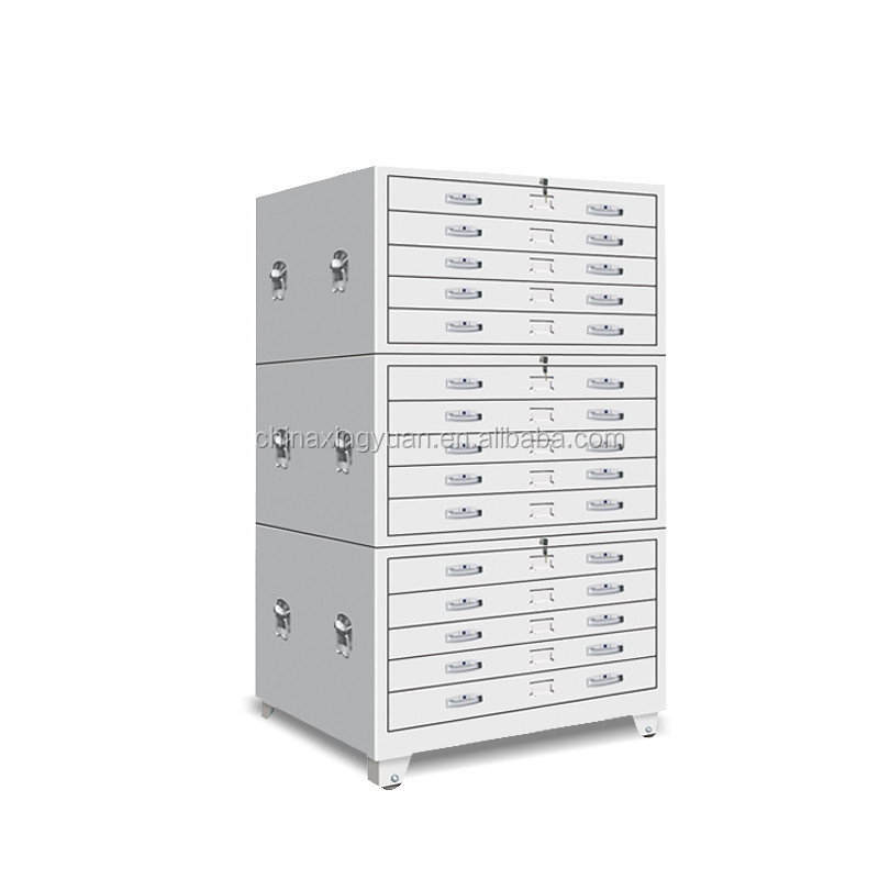 Luoyang Factory Supply A0/A1 Paper Storage Cabinet Drawing Flat File Cabinet Office Metal Map File Cabinet