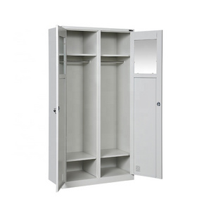 grey steel 4-door locker 2 door steel clothes cabinet metal closet wardrobe school lockers