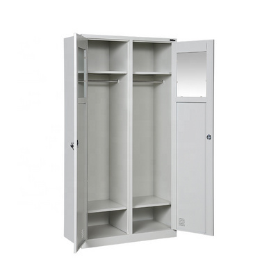 grey steel 4-door locker 2 door steel clothes cabinet metal closet wardrobe school lockers