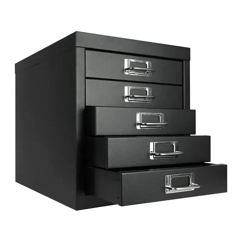 Xingyuan Colorful Desktop 5 Drawer Organizer Small Vertical Multi-drawers Metal Storage Cabinet