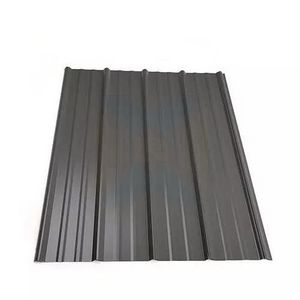 Black 12 ft Metal Roofing Sheet Corrugated Steel Roof Sheets Panels