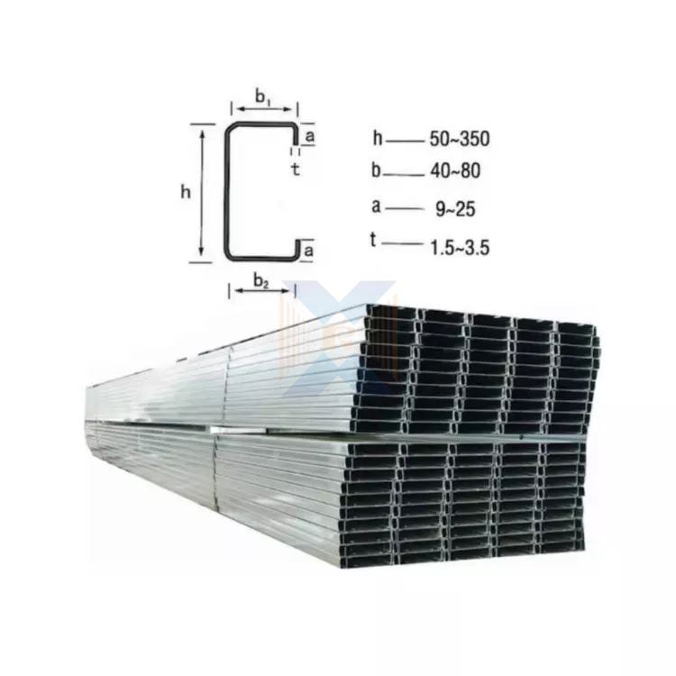 Factory Price Light Weight Galvanized Steel C Purlins C Shaped Roof Purlins