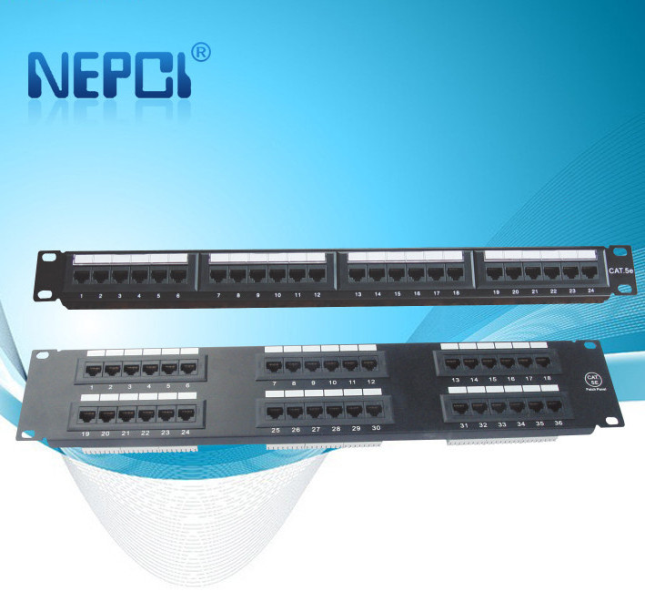 12 port Wall Mounted UTP Cat5e Cat6 Patch Panel 10