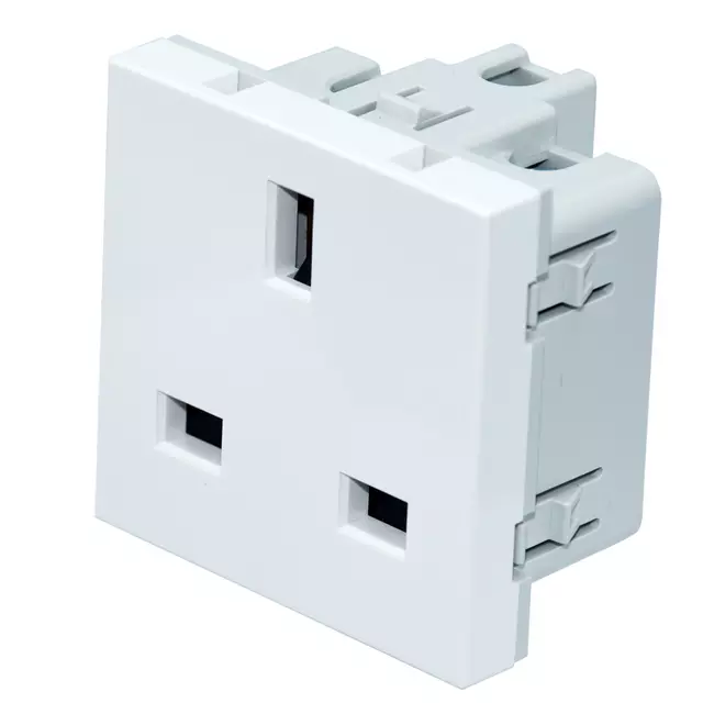 Schuko plug socket UK standard wall power outlet 45*45mm british socket 250V 13A flame retardant PC manufacturer XJY-QB-30