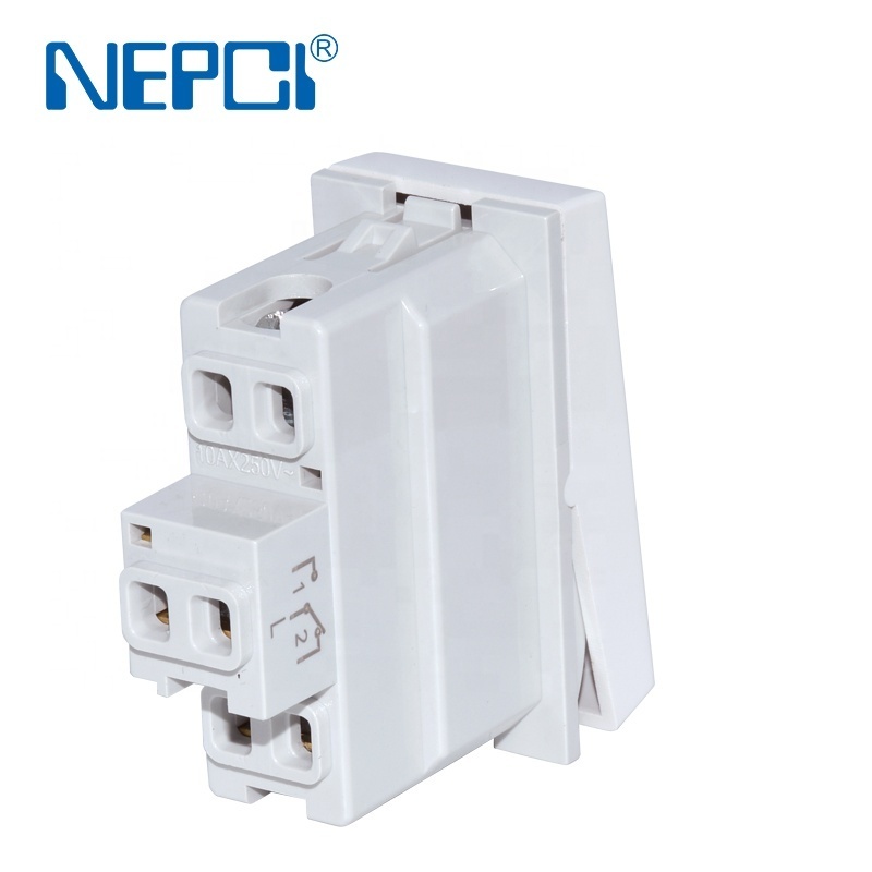 250V 10A Flat type single open dual control light switch XJY-QB-34-2 two way electric power single pole double throw wall switch