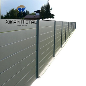 Aluminum metal black powder coated horizontal yard fence privacy slat fence panels outdoor garden fence