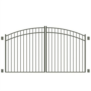 Factory customization Outdoor Large Luxury Double Main Iron Gates Wrought Iron Gate Pillars Design