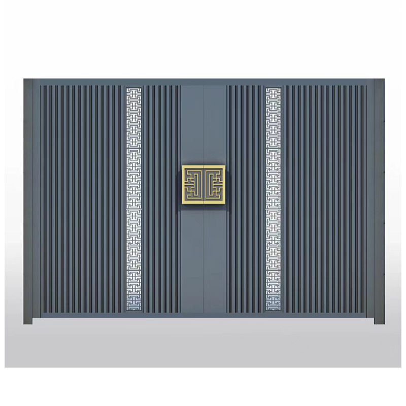 Customized Aluminium Swing Gate Courtyard Garden Factory Safety Outside powder coated double main security gate door for villa