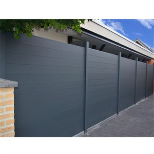 Powder Coated Aluminium Metal Fence Panels Post Outdoor Aluminium Slat Fence Garden Aluminum Privacy fence