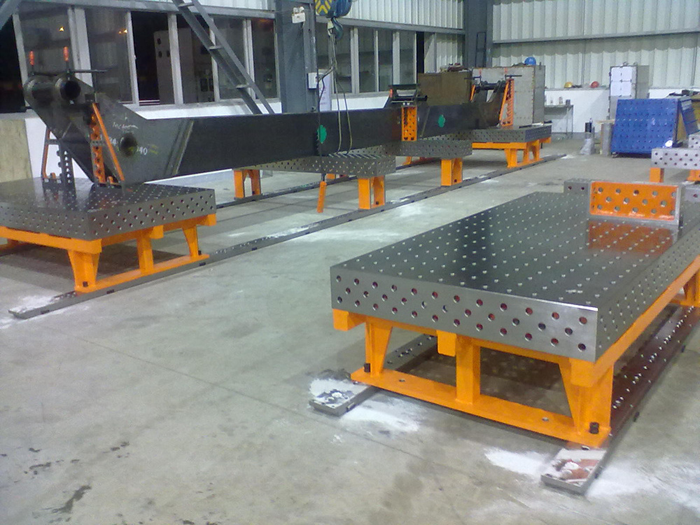 Road construction welding table equipment and tools