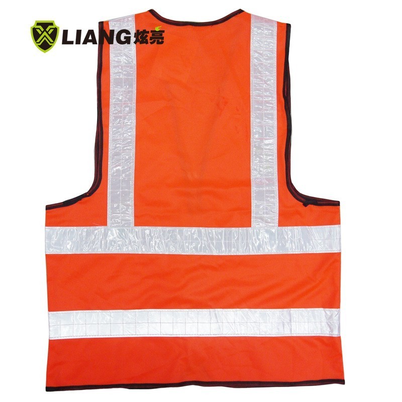 reflective safety vest High Visibility polyester mesh Outdoor exercise orange vest safety vest with logo