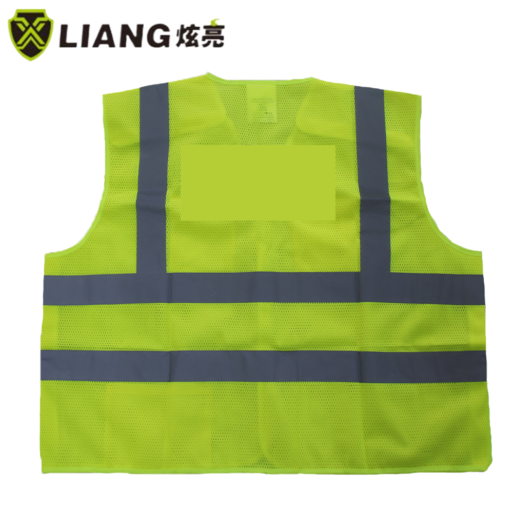 Hot sale 5 point breakaway reflective safety vest multi-pockets high visibility breath mesh fabric men's vest  with logo