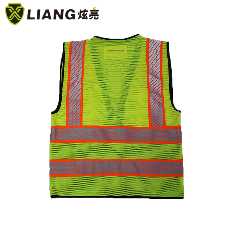 New security vest 5 point breakaway  2'' silver reflective safety vest  with logo engineer construction