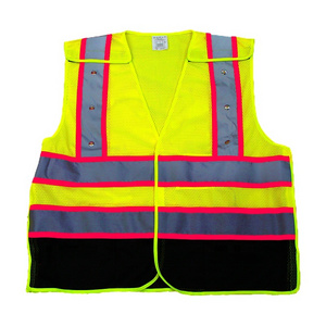 Contrast led running vest 5 breakaway silver reflective safety vest  with logo engineer construction