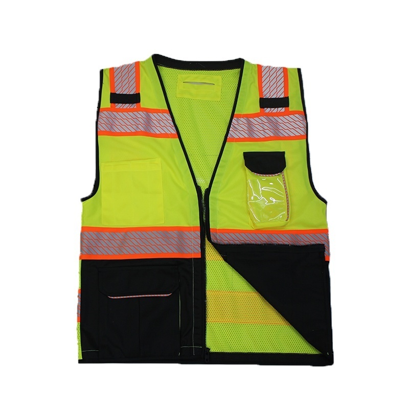 New security vest 5 point breakaway  2'' silver reflective safety vest  with logo engineer construction