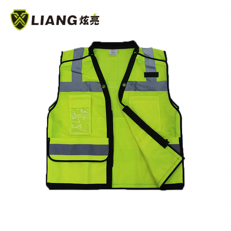 hot sale 5 point breakaway safety vest multi-pockets high visibility men's vest  with logo