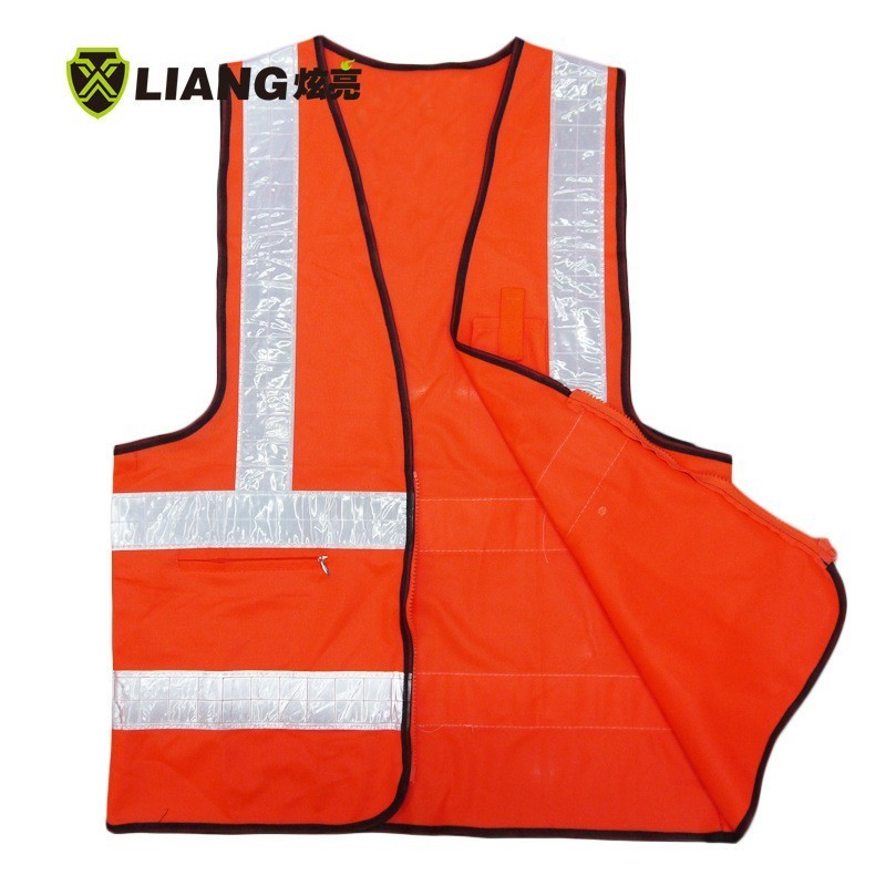 reflective safety vest High Visibility polyester mesh Outdoor exercise orange vest safety vest with logo