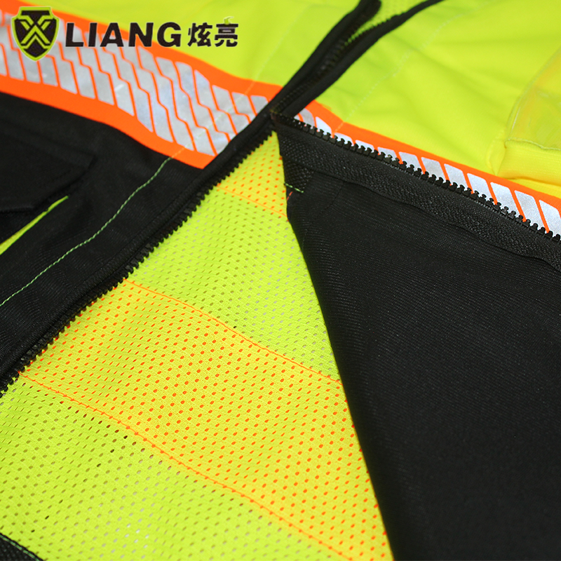 New security vest 5 point breakaway  2'' silver reflective safety vest  with logo engineer construction